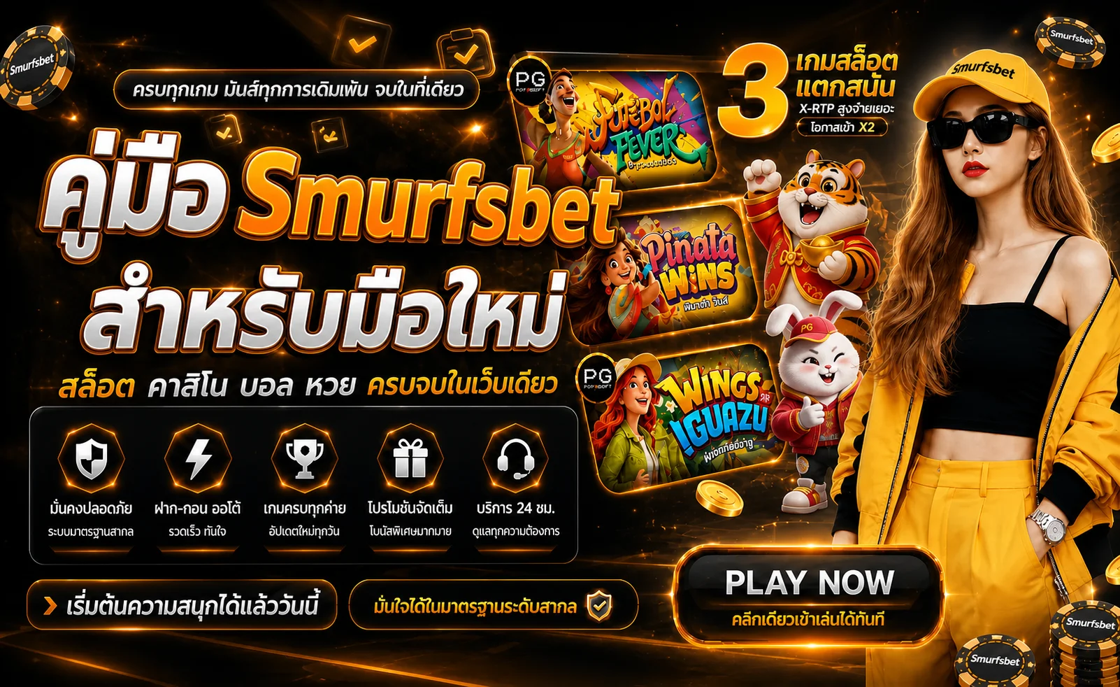 Smurfsbet คู่มือมือใหม่ สมัคร เล่น และตั้งงบ